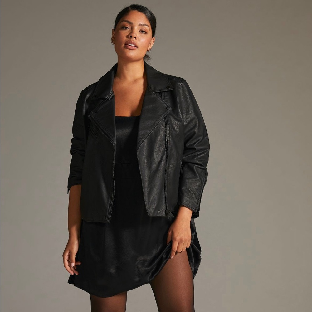 Anthropologie BLANKNYC Faux Vegan Leather Moto Jacket
